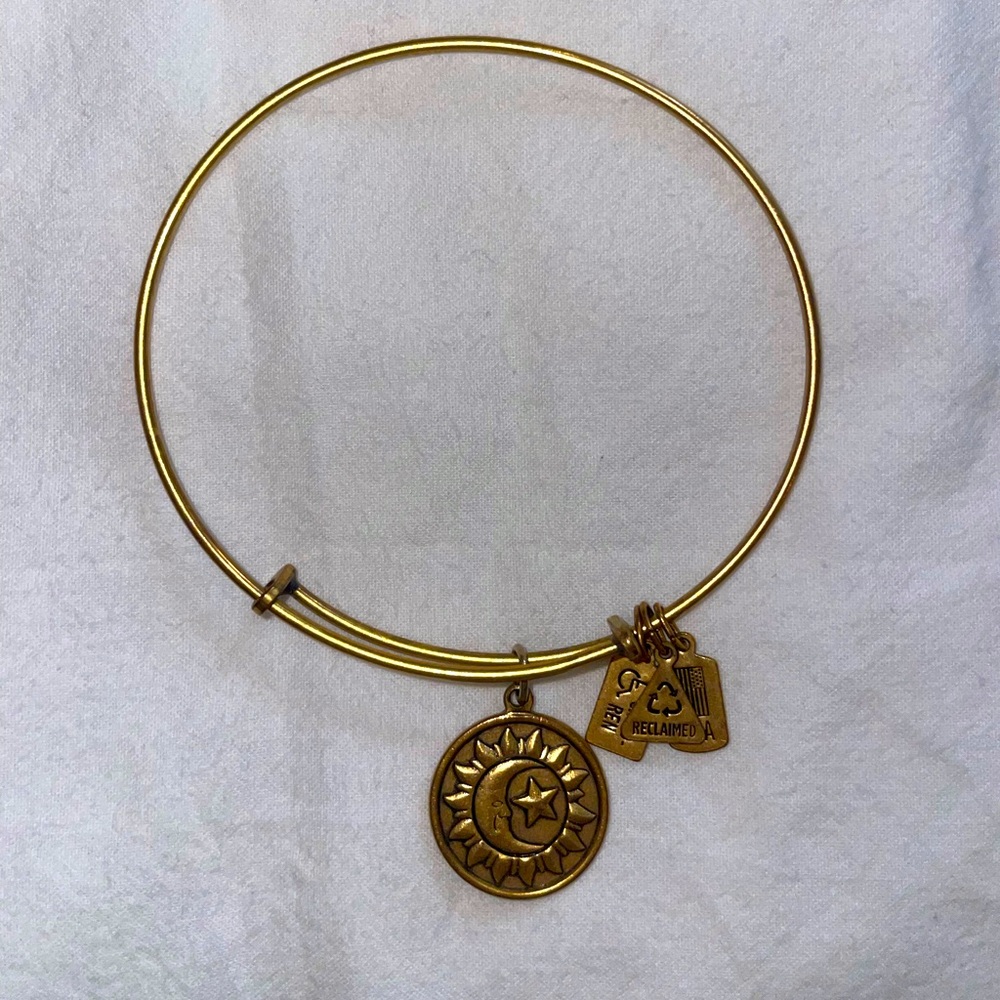 Alex and Ani Gold Sun and Moon Bracelet
